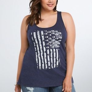 TORRID SKULL FLAG TANK TOP